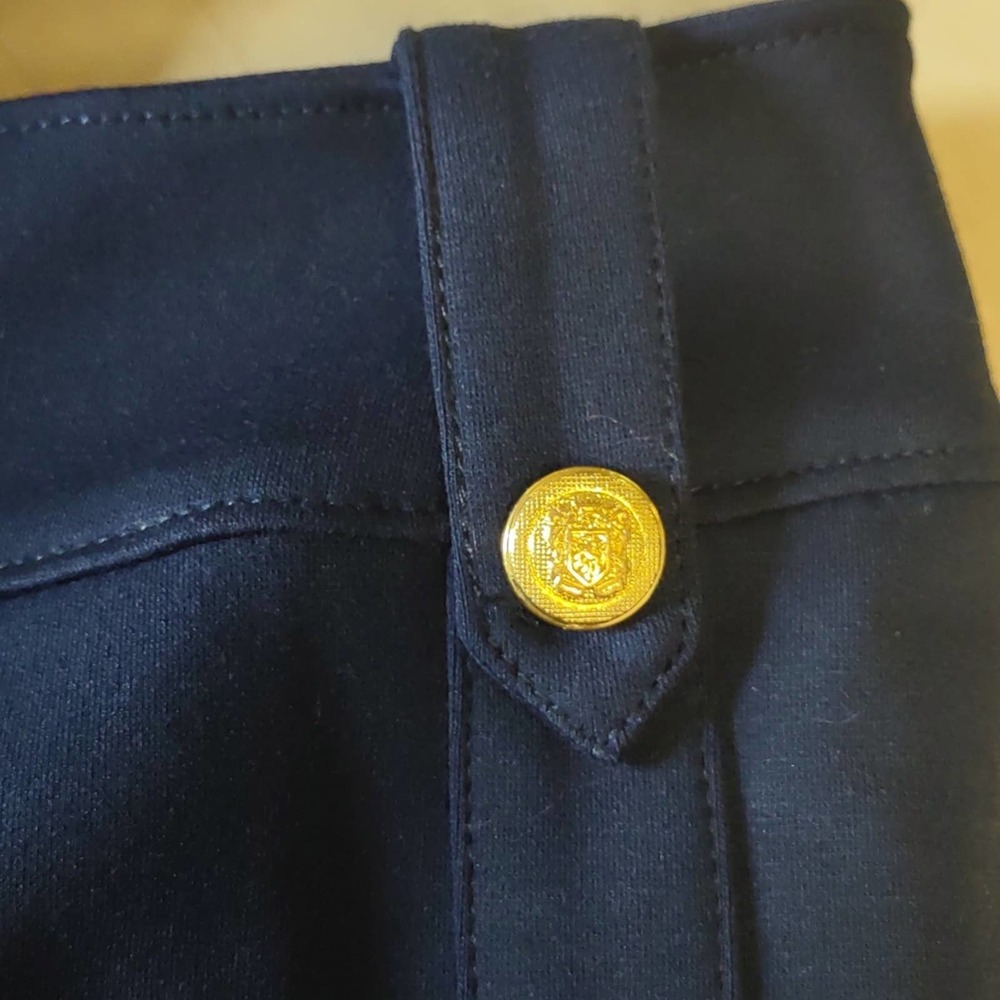 NY & Co Sailor Button High-Waisted Barely Bootcut Pant - Superflex Small Navy - Picture 12 of 12